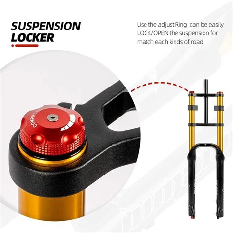 Buy Fat Bike Fork 20 Inch Snow Bike Air Suspension Fork Travel 110mm ...