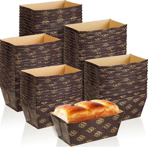 Amazon.com: Tessco 120 Pieces Mini Paper Loaf Pans for Baking ...