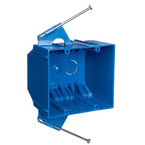 CARLON 2-Gang Blue PVC New Work Standard Switch/Outlet Wall Electrical ...