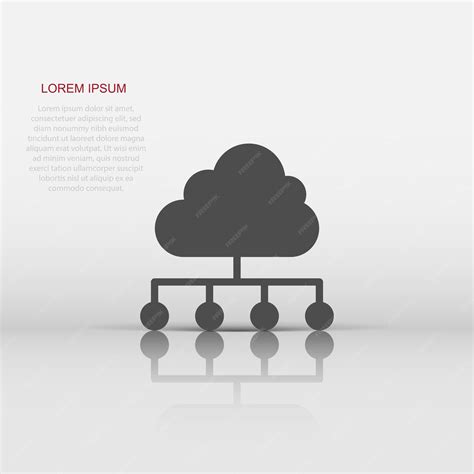 Icône de vecteur de technologie informatique en nuage dans un style ...
