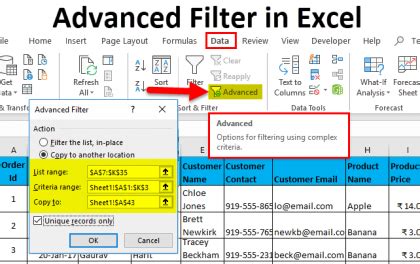 Image result for Excel Advanced Filter Examples