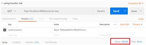 Postman Authentication 的图像结果
