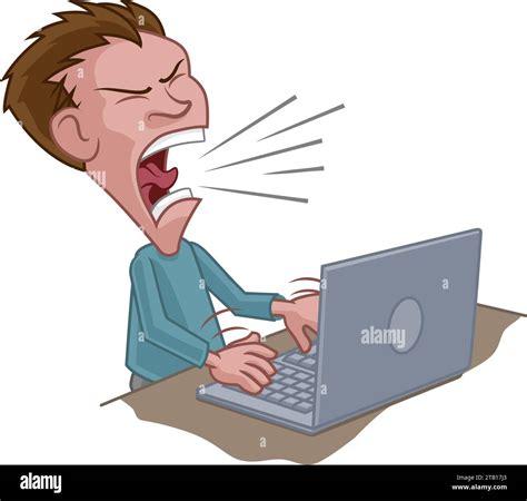 Image result for Angry Cartoon Man On Computer