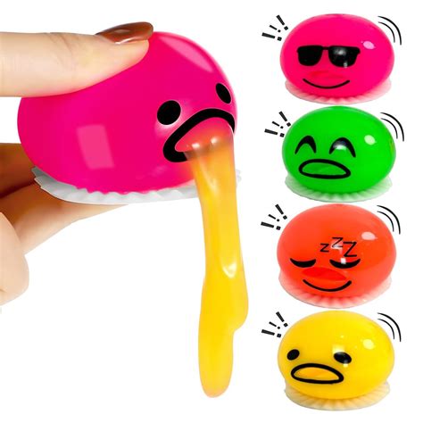 Buy Pelo 3 Pcs Vomiting Egg Stress Ball, Squishy Puking Egg Toy ...