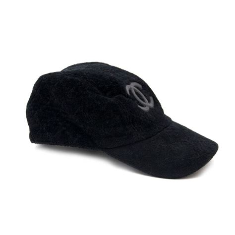 Chanel Velours Black Logo Cap Labellov Buy and Sell