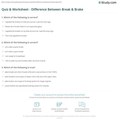 Image result for Homophones Break Brake Worksheet