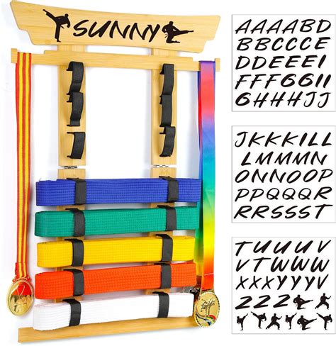 Buy Tilhumt Karate Belt Display Rack, 8 Belt Taekwondo Belt Display ...