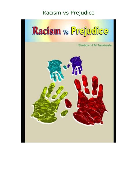PDF ️Download ️ Racism vs Prejudice
