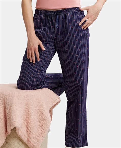 Buy Super Combed Cotton Woven Fabric Relaxed Fit Striped Pyjama with ...