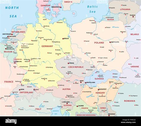 Printable Map Of Central Europe