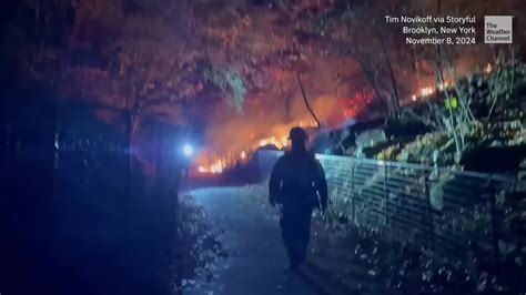 Prospect Park Ablaze Amid Dry NYC Weather - Videos from The Weather Channel