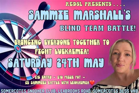 Sammie Marshall’s Blind Team Battle! ️, Somercotes Snooker Club ...