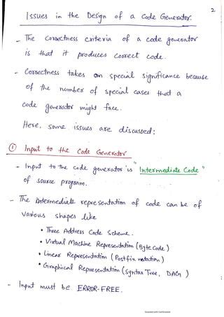 Image result for Code Generator in Compiler Design