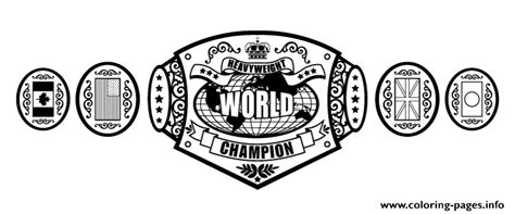 Wwe Belts - Free Coloring Pages