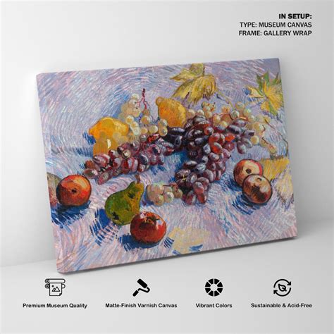 Grapes Lemons Pears and Apples Painting & Wall Art Print by Van Gogh ...