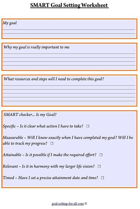 Smart Goal Setting Worksheet Template Smart Goal Setting Worksheet | Free Worksheets Samples