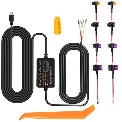 Hard Wire Kit Dash Cam, 11.5Ft, 12-24V 5V 24H - KENTFAITH