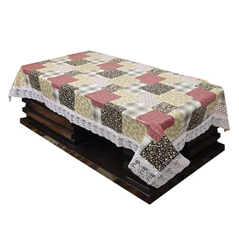 Buy Kuber Industries Checkered PVC 4 Seater Rectangular Center Table ...