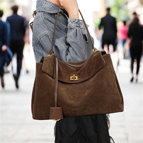 Suede Leather Tote Bag, Soft Suede Leather Shoulder Bag, Slouchy Style ...