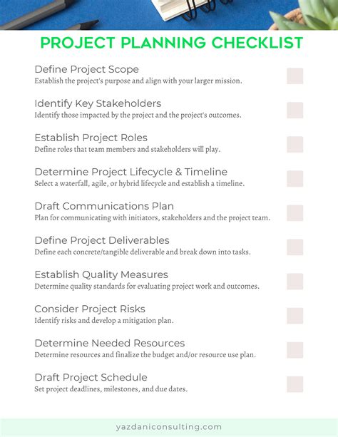 Image result for Project Plan Checklist