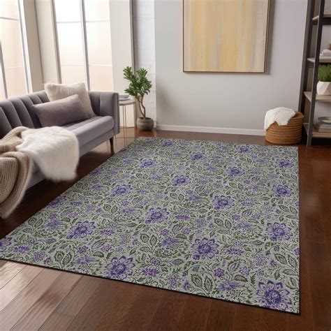 Addison Rugs Chantille Indoor/Outdoor Transitional Floral Olive ...