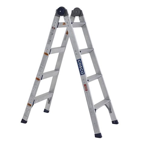 COSCO 2-in-1 Step and Extension Ladder, Aluminum - Walmart.com