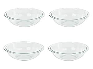 Buy Pyrex Clear Glass 1qt / 950ml Mixing Bowl Pack of 4 pcs Online at ...