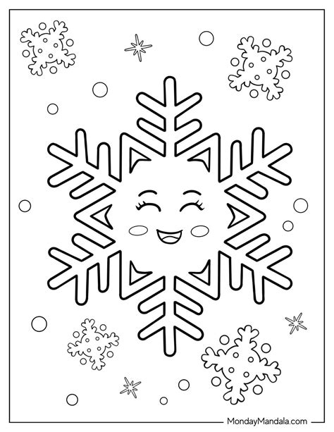 Snowflake Coloring For Kids