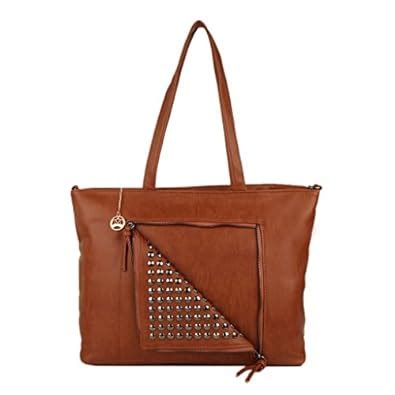 Buy Moedbuille Tan Polyurethane (PU) Tote Handbag at Amazon.in