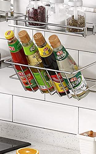 Buy Omic Stainless Steel Kitchen Rack Wall-Mounted Sauce Bottles ...