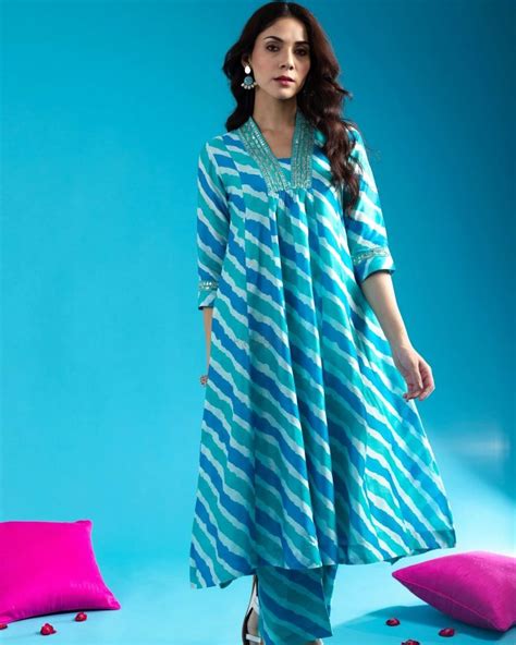 Kesaa 1 Cotton Anarkali Kurti With Pant Collection