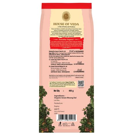 Buy Pure & Organic Green Moong Dal 500g Online in India – HOUSE OF VEDA