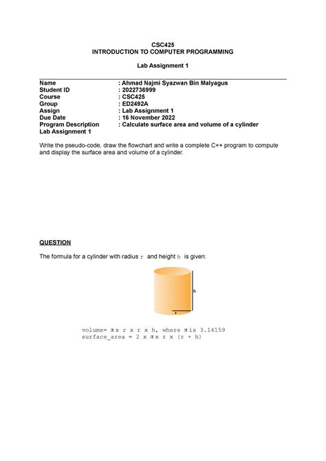 Image result for Computer Programming Lab 1 Assignment