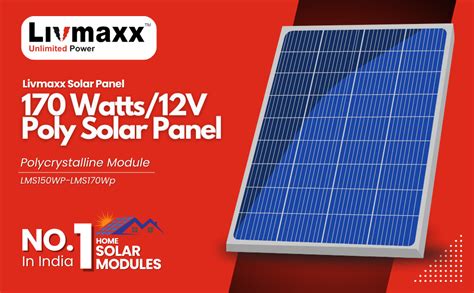 Livmaxx Solar Panel 170 Watts/12V Poly Solar Panel : Amazon.in: Garden ...