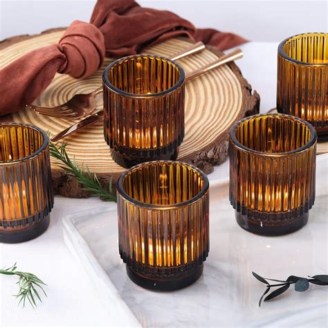 Amber Candle Holders Glass at Christy Sample blog