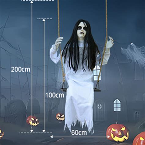 PartyGears Halloween Decorations Props Hanging Swinging Girl with ...