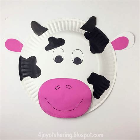 Paper Plate Cow Craft - The Joy of Sharing