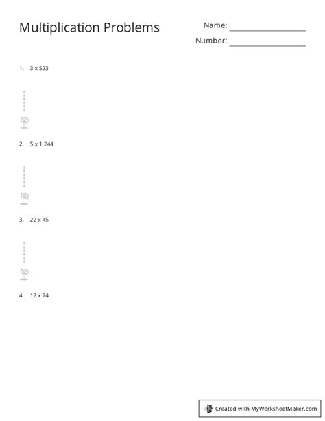 Image result for Multiplication Problem Example