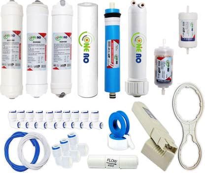 ONE RO Complete RO service filter kit of 100 GPD HI TDS (3000) Hi FLow ...