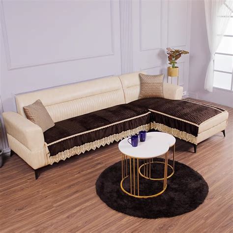 HOKIPO Premium Dutch Velvet Anti Slip Sofa Seat Mat for L Shape and 1/2 ...