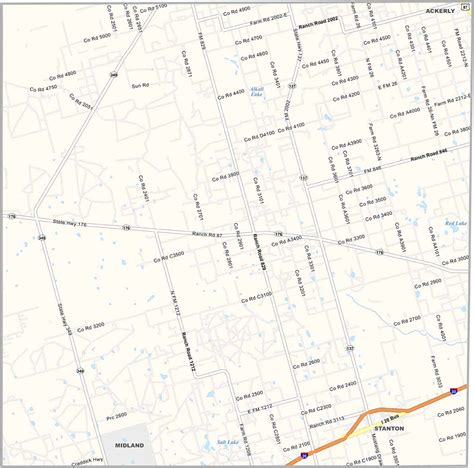Martin County Map, Texas - US County Maps