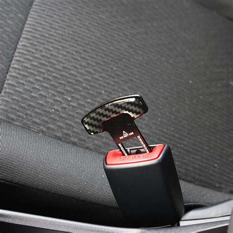 Universal Carbon Fiber Car Safety Seat Belt Buckle Alarm Stopper Clip | Xotic Tech