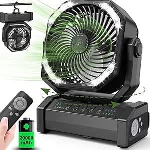 Buy Camping Fan, Outdoor Fan, Multi-Functional Fan & Built-in 20,000 ...