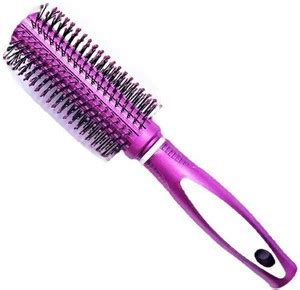 RAJ Round Hair Brush,Rolling Hair Brush/Comb/Combs/Kangi,Purple Color ...