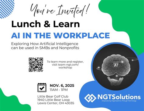 AI in the Workplace - Lunch & Learn, 1940 Little Bear Loop, Lewis ...