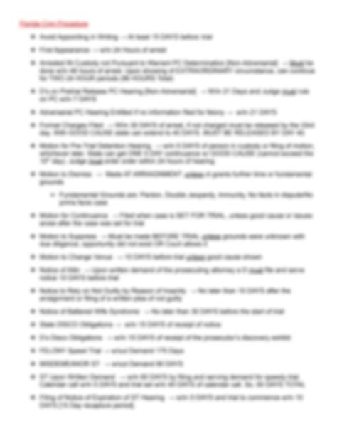 SOLUTION: Florida civil procedure timeline and deadlines - Studypool