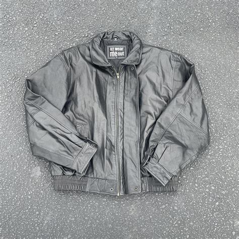 Vintage U2 Wear Me Out Leather Biker Jacket Size... - Depop