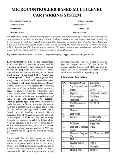 Image result for Car Parking Control System Using Microcontroller