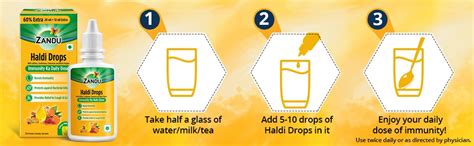 Buy Zandu Haldi Drops - 60% EXTRA with 2X Immunity, Uniquely Made with ...