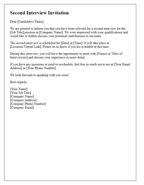 Image result for Interview Invitation Letter Sample